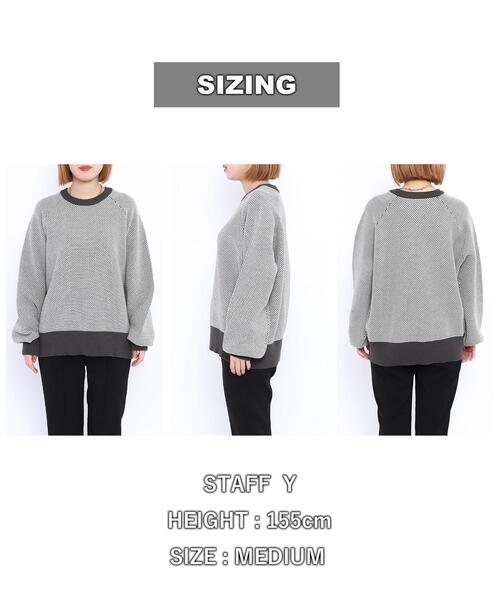 coen（コーエン）の「シャンブレー柄編みニット（ニット/セーター・レディース・ベージュ/グレー/レッド・MEDIUM/LARGE）」の11枚目の写真