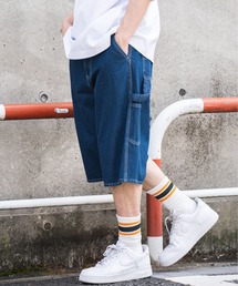 WEGO | WEGO/デニムペインターワイドショーツ(デニムパンツ)