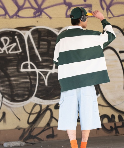 WEGO（ウィゴー）の「WEGO/デニムペインターワイドショーツ（デニムパンツ・メンズ・スカイブルー/コバルトブルー/ブラック・MEDIUM/LARGE）」の22枚目の写真