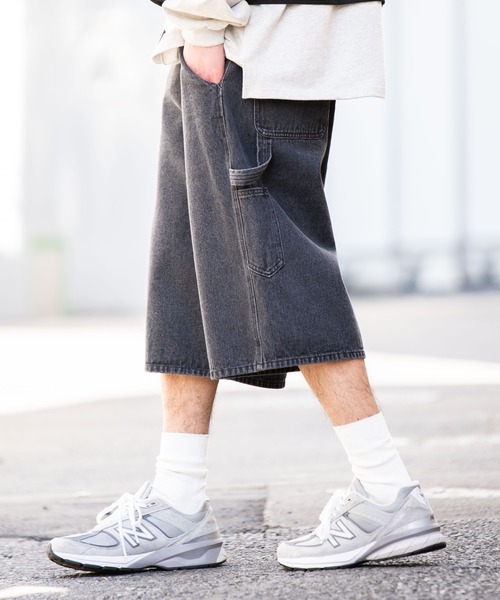 WEGO（ウィゴー）の「WEGO/デニムペインターワイドショーツ（デニムパンツ・メンズ・スカイブルー/コバルトブルー/ブラック・MEDIUM/LARGE）」の19枚目の写真