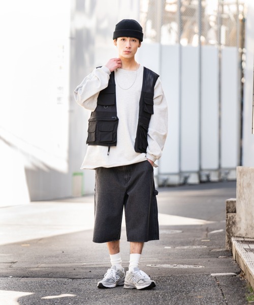 WEGO（ウィゴー）の「WEGO/デニムペインターワイドショーツ（デニムパンツ・メンズ・スカイブルー/コバルトブルー/ブラック・MEDIUM/LARGE）」の15枚目の写真