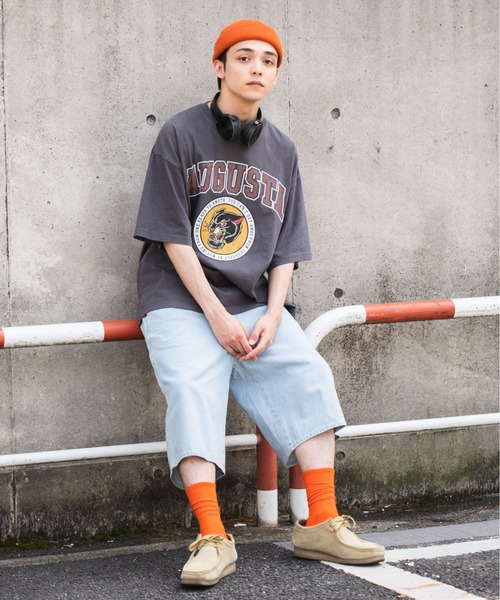 WEGO（ウィゴー）の「WEGO/デニムペインターワイドショーツ（デニムパンツ・メンズ・スカイブルー/コバルトブルー/ブラック・MEDIUM/LARGE）」の8枚目の写真