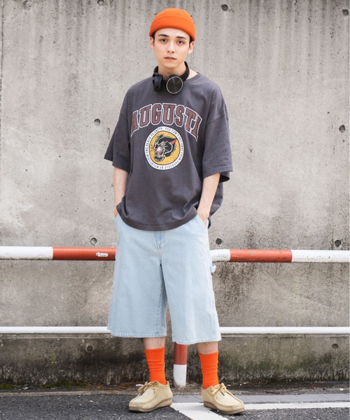 WEGO（ウィゴー）の「WEGO/デニムペインターワイドショーツ（デニムパンツ・メンズ・スカイブルー/コバルトブルー/ブラック・MEDIUM/LARGE）」の9枚目の写真