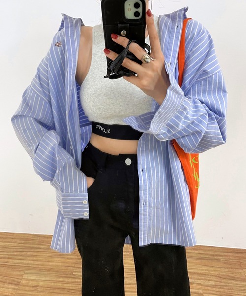 WHO'S WHO gallery（フーズフーギャラリー）の「【SLOPPY/スロッピー】アメスリ（タンクトップ・レディース・パープル/オフホワイト/ブラック/ダークグリーン/アッシュグレー・FREE）」の15枚目の写真