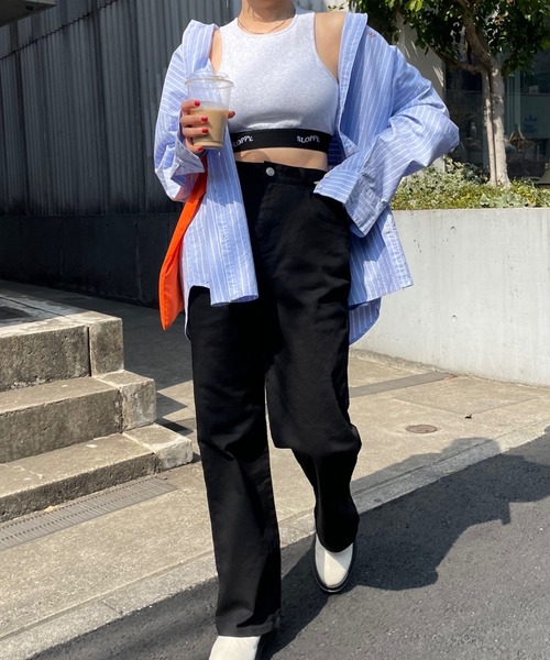 WHO'S WHO gallery（フーズフーギャラリー）の「【SLOPPY/スロッピー】アメスリ（タンクトップ・レディース・パープル/オフホワイト/ブラック/ダークグリーン/アッシュグレー・FREE）」の18枚目の写真