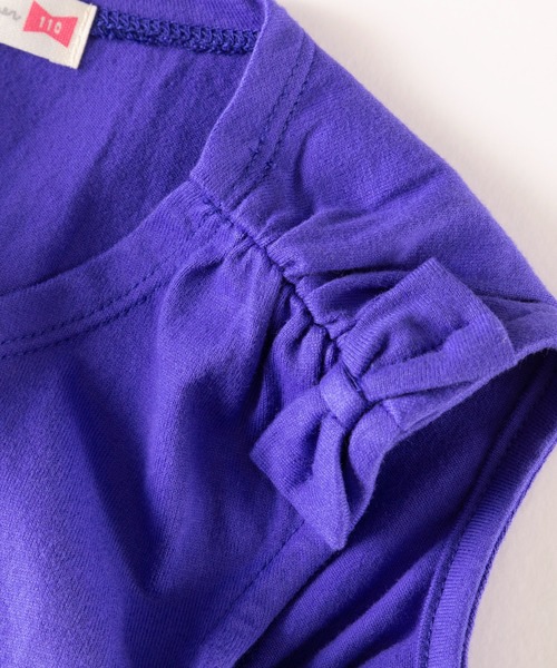 KP（ケーピー）の「ストライプ＆リボンプリントポリエステルシフォンと天竺のドッキングワンピース(100-130cm)（ワンピース・キッズ・ブルー/グリーン・100cm/130cm/110cm/120cm）」の3枚目の写真