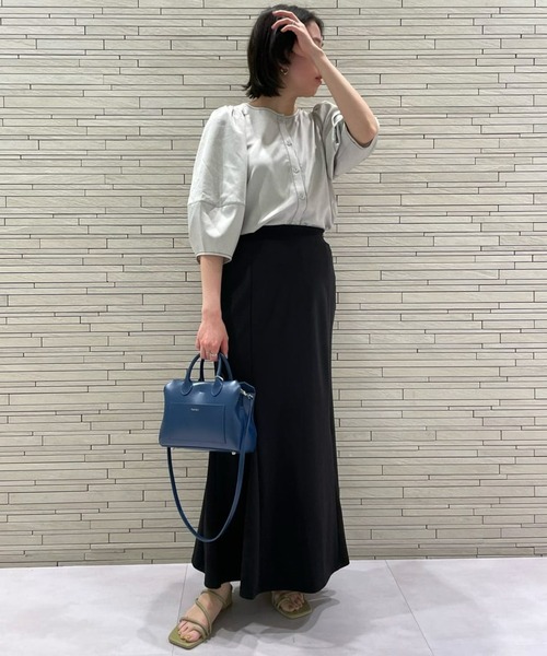 un dix cors(アンディコール)の「スッキリ履ける カットジョーゼットマーメードスカート(スカート・レディース・ブラック/パープル/グレイッシュベージュ/ピンク・FREE)」の22枚目の写真