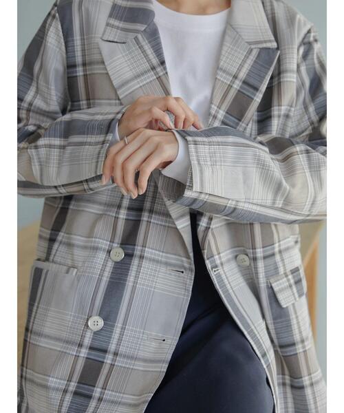 AMERICAN HOLIC(アメリカンホリック)の「Wボタンテーラードジャケット2(テーラードジャケット・レディース・チェック・M/L)」の19枚目の写真