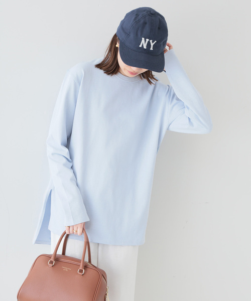 SLOBE IENA（スローブイエナ）の「BD天竺ロングスリーブカットソー◆（Tシャツ/カットソー・レディース・ホワイト/スカイブルー・FREE）」の19枚目の写真