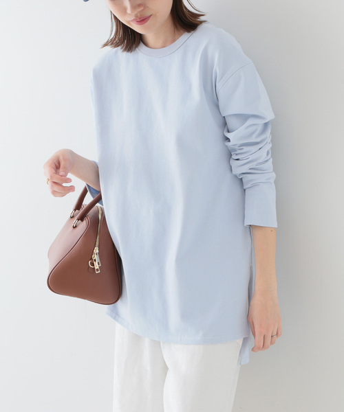 SLOBE IENA（スローブイエナ）の「BD天竺ロングスリーブカットソー◆（Tシャツ/カットソー・レディース・ホワイト/スカイブルー・FREE）」の20枚目の写真