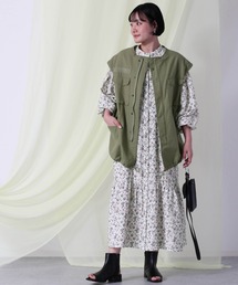 cepo | 花柄シャーリングワンピース(ワンピース)