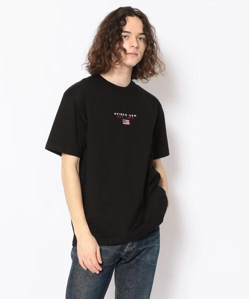 AVIREX(アヴィレックス)の「ブロック ロゴ ショートスリーブ Tシャツ / BLOCK LOGO L/S T-SHIRT / アヴィレックス / AVIREX(Tシャツ/カットソー・メンズ・レッド/ネイビー/ブラック/ホワイト/カーキ/イエロー・X-LARGE/XX-LARGE/LARGE/MEDIUM)」の7枚目の写真
