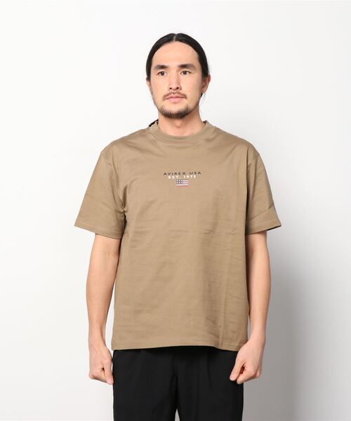 AVIREX(アヴィレックス)の「ブロック ロゴ ショートスリーブ Tシャツ / BLOCK LOGO L/S T-SHIRT / アヴィレックス / AVIREX(Tシャツ/カットソー・メンズ・レッド/ネイビー/ブラック/ホワイト/カーキ/イエロー・X-LARGE/XX-LARGE/LARGE/MEDIUM)」の12枚目の写真