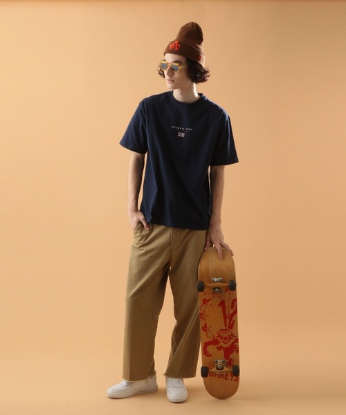 AVIREX(アヴィレックス)の「ブロック ロゴ ショートスリーブ Tシャツ / BLOCK LOGO L/S T-SHIRT / アヴィレックス / AVIREX(Tシャツ/カットソー・メンズ・レッド/ネイビー/ブラック/ホワイト/カーキ/イエロー・X-LARGE/XX-LARGE/LARGE/MEDIUM)」の19枚目の写真