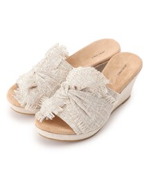 DRESKIP | 【歩きやすい】ソールがまが～る ねじりリボンサンダル(サンダル)