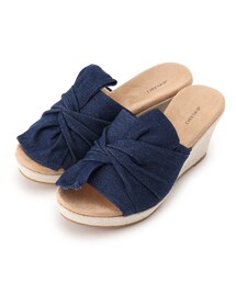 DRESKIP | 【歩きやすい】ソールがまが～る ねじりリボンサンダル(サンダル)