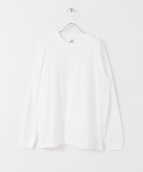 SENSE OF PLACE by URBAN RESEARCH(センスオブプレイスバイアーバンリサーチ)の「『WEB限定』Hanes BEEFY LONG SLEEVE T-SHIRTS 2P(Tシャツ/カットソー・メンズ・ホワイト/ブラック・MEDIUM/LARGE/X-LARGE)」の8枚目の写真