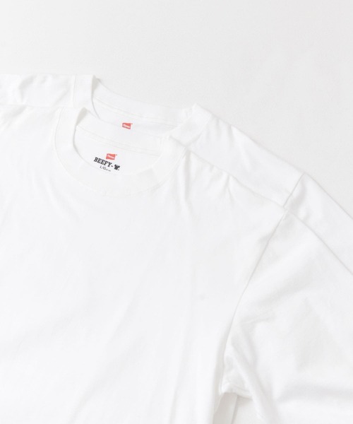 SENSE OF PLACE by URBAN RESEARCH(センスオブプレイスバイアーバンリサーチ)の「『WEB限定』Hanes BEEFY LONG SLEEVE T-SHIRTS 2P(Tシャツ/カットソー・メンズ・ホワイト/ブラック・MEDIUM/LARGE/X-LARGE)」の12枚目の写真