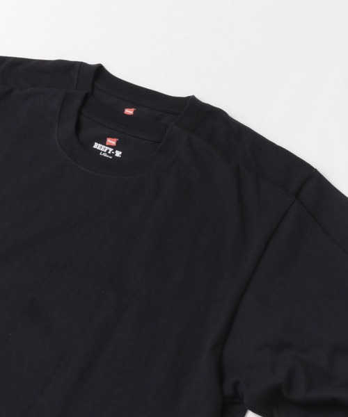 SENSE OF PLACE by URBAN RESEARCH(センスオブプレイスバイアーバンリサーチ)の「『WEB限定』Hanes BEEFY LONG SLEEVE T-SHIRTS 2P(Tシャツ/カットソー・メンズ・ホワイト/ブラック・MEDIUM/LARGE/X-LARGE)」の13枚目の写真
