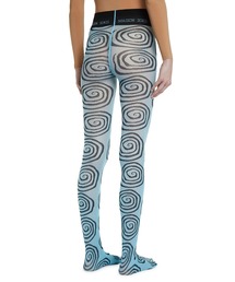 レッグウェア maison soksi Super Wormhole – Blue Denim Tights | Maison Soksi