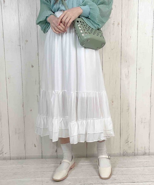 Clice de Paris(クリシェドゥパリス)の「K/ティアードスカート(スカート・レディース・ブラック/ホワイト/パープル・ONESIZE)」の7枚目の写真