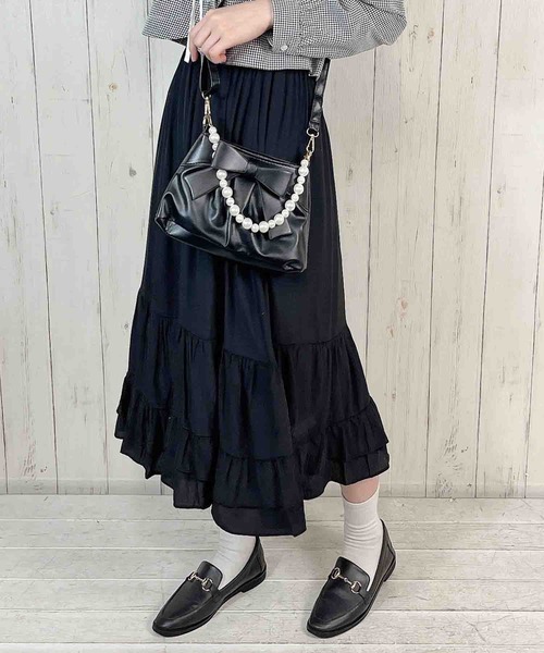 Clice de Paris(クリシェドゥパリス)の「K/ティアードスカート(スカート・レディース・ブラック/ホワイト/パープル・ONESIZE)」の11枚目の写真