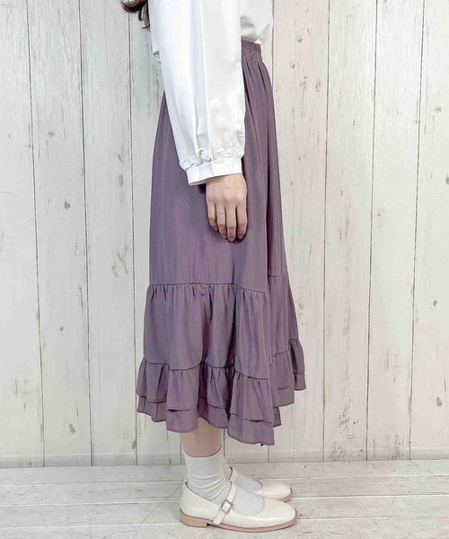 Clice de Paris(クリシェドゥパリス)の「K/ティアードスカート(スカート・レディース・ブラック/ホワイト/パープル・ONESIZE)」の13枚目の写真