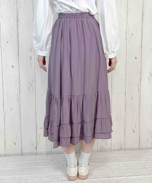 Clice de Paris(クリシェドゥパリス)の「K/ティアードスカート(スカート・レディース・ブラック/ホワイト/パープル・ONESIZE)」の14枚目の写真