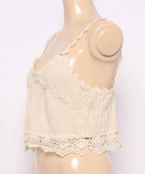 Clice de Paris（クリシェドゥパリス）の「K/レースキャミソール（キャミソール・レディース・ベージュ/ホワイト/グリーン・ONESIZE）」の5枚目の写真