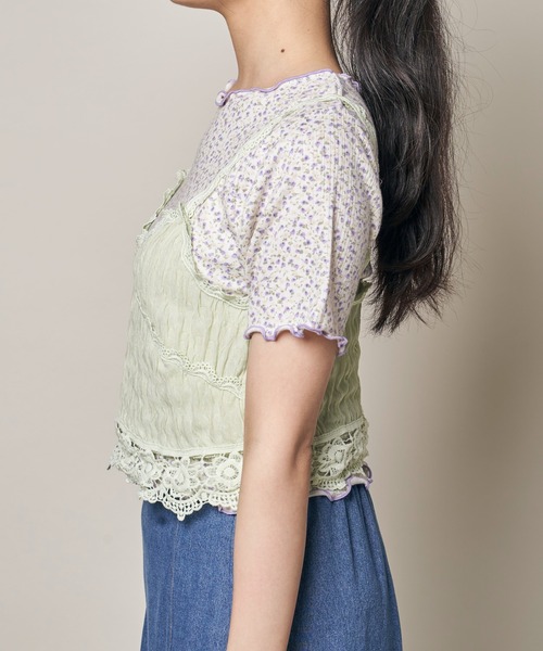 Clice de Paris（クリシェドゥパリス）の「K/レースキャミソール（キャミソール・レディース・ベージュ/ホワイト/グリーン・ONESIZE）」の7枚目の写真