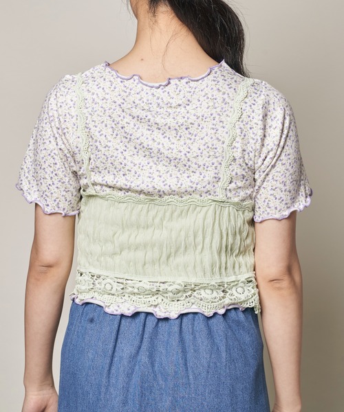 Clice de Paris（クリシェドゥパリス）の「K/レースキャミソール（キャミソール・レディース・ベージュ/ホワイト/グリーン・ONESIZE）」の8枚目の写真