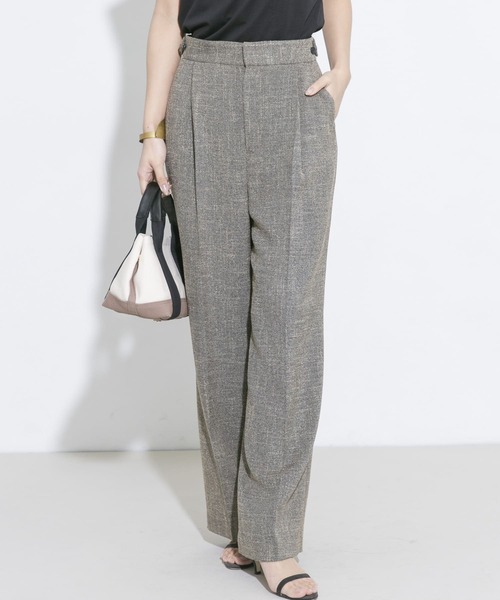 URBAN RESEARCH ROSSO(アーバンリサーチロッソ)の「スラブツィードパンツ(その他パンツ・レディース・ベージュ/ブラック系その他・38/36)」の2枚目の写真