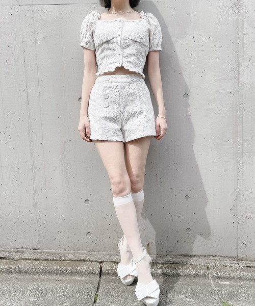 lilLilly(リルリリー)の「ギンガムレースブラウス(シャツ/ブラウス・レディース・ベージュ/ブラック・FREE)」の19枚目の写真