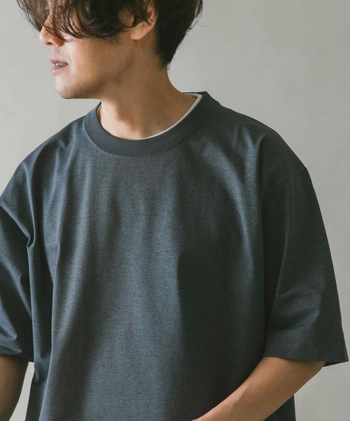 URBAN RESEARCH DOORS(アーバンリサーチドアーズ)の「Quick dry ボックスショートスリーブTシャツ(Tシャツ/カットソー・メンズ・グリーン/ホワイト/ブラック/グレー系その他/ネイビー/ブルー・LARGE/X-LARGE/MEDIUM)」の9枚目の写真