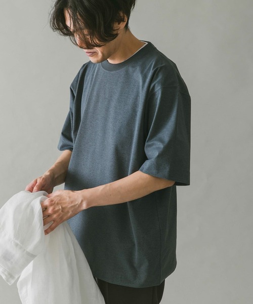 URBAN RESEARCH DOORS(アーバンリサーチドアーズ)の「Quick dry ボックスショートスリーブTシャツ(Tシャツ/カットソー・メンズ・グリーン/ホワイト/ブラック/グレー系その他/ネイビー/ブルー・LARGE/X-LARGE/MEDIUM)」の11枚目の写真