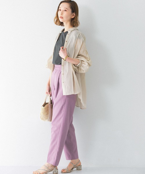 URBAN RESEARCH ROSSO WOMEN（アーバンリサーチ　ロッソ）の「ラミーオーバーデザインシャツ（シャツ/ブラウス・レディース・ベージュ系その他/イエロー系その他/ブラウン系その他・FREE）」の8枚目の写真