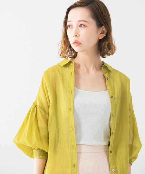 URBAN RESEARCH ROSSO WOMEN（アーバンリサーチ　ロッソ）の「ラミーオーバーデザインシャツ（シャツ/ブラウス・レディース・ベージュ系その他/イエロー系その他/ブラウン系その他・FREE）」の14枚目の写真