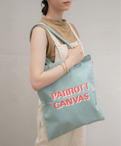 PARROTT CANVAS(パロットキャンバス)の「PARROTT CANVAS/パロットキャンバス Logo Bag(トートバッグ・レディース・グリーン/ホワイト/ピンク/ベージュ・ONE SIZE)」の15枚目の写真