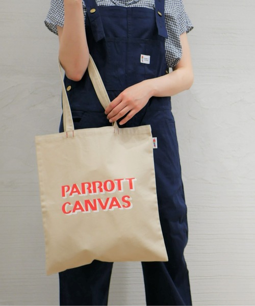 PARROTT CANVAS(パロットキャンバス)の「PARROTT CANVAS/パロットキャンバス Logo Bag(トートバッグ・レディース・グリーン/ホワイト/ピンク/ベージュ・ONE SIZE)」の16枚目の写真