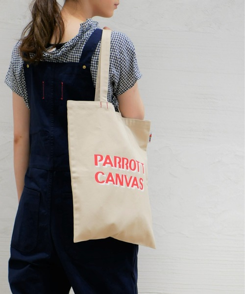 PARROTT CANVAS(パロットキャンバス)の「PARROTT CANVAS/パロットキャンバス Logo Bag(トートバッグ・レディース・グリーン/ホワイト/ピンク/ベージュ・ONE SIZE)」の17枚目の写真