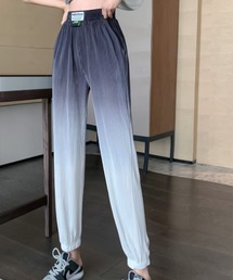 グラデーション プリーツパンツ