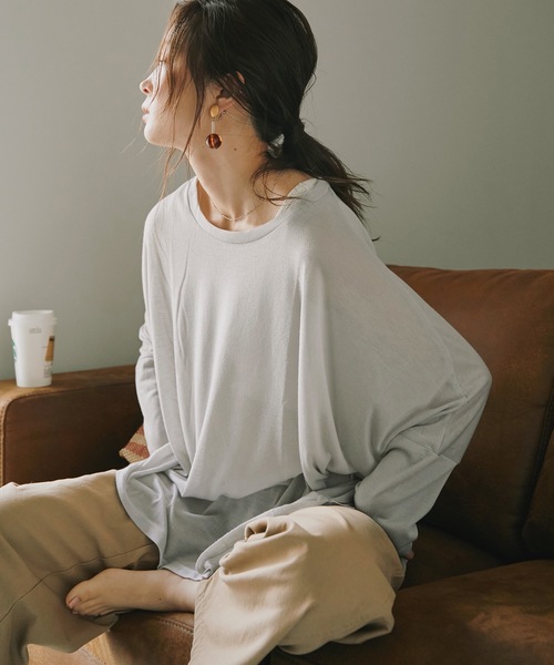 Fashion Letter(ファッションレター)の「UVドルマンカットソー(Tシャツ/カットソー・レディース・ブラック/グレー/ホワイト/ネイビー・FREE)」の4枚目の写真
