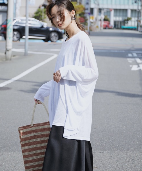 Fashion Letter(ファッションレター)の「UVドルマンカットソー(Tシャツ/カットソー・レディース・ブラック/グレー/ホワイト/ネイビー・FREE)」の2枚目の写真
