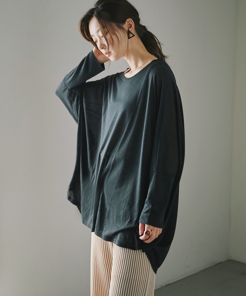Fashion Letter(ファッションレター)の「UVドルマンカットソー(Tシャツ/カットソー・レディース・ブラック/グレー/ホワイト/ネイビー・FREE)」の3枚目の写真