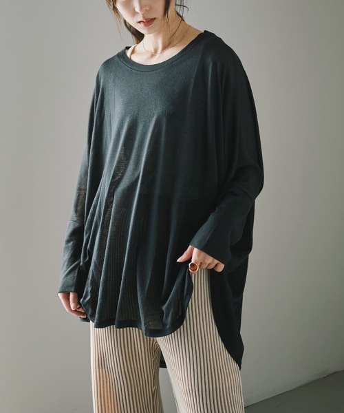Fashion Letter(ファッションレター)の「UVドルマンカットソー(Tシャツ/カットソー・レディース・ブラック/グレー/ホワイト/ネイビー・FREE)」の14枚目の写真