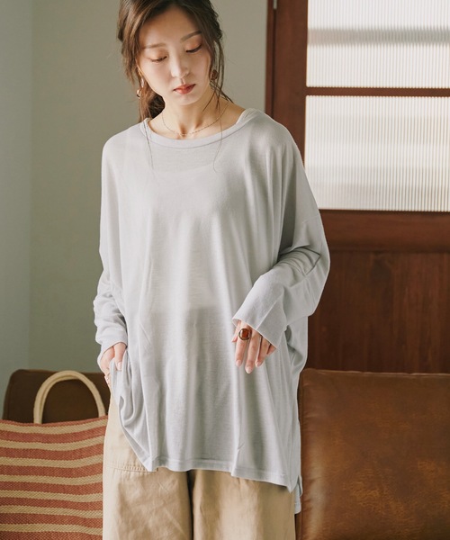 Fashion Letter(ファッションレター)の「UVドルマンカットソー(Tシャツ/カットソー・レディース・ブラック/グレー/ホワイト/ネイビー・FREE)」の6枚目の写真