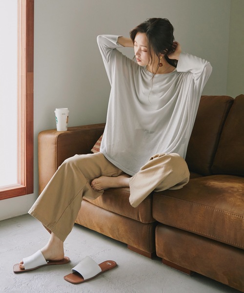 Fashion Letter(ファッションレター)の「UVドルマンカットソー(Tシャツ/カットソー・レディース・ブラック/グレー/ホワイト/ネイビー・FREE)」の17枚目の写真