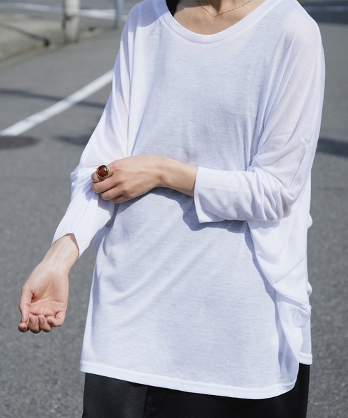 Fashion Letter(ファッションレター)の「UVドルマンカットソー(Tシャツ/カットソー・レディース・ブラック/グレー/ホワイト/ネイビー・FREE)」の16枚目の写真