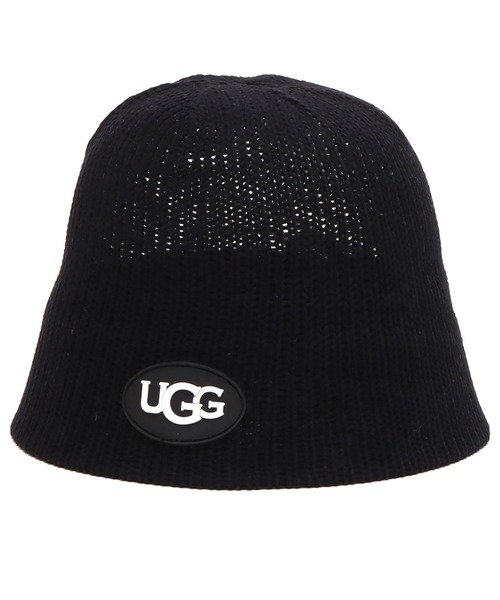UGG ハット　黒　ロゴ付き　美品 楽天市場】ugg（帽子｜バッグ・小物・ブランド雑貨）の通販