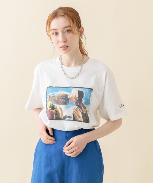 Paradise Picnic(パラダイスピクニック)の「ET フィルムアートTシャツ(Tシャツ/カットソー・レディース・ベージュ/ブルー・FREE)」の20枚目の写真